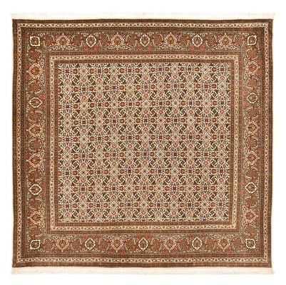 Alfombra Persa - Tabriz - Real cuadrado  - 200 x 199 cm - beige oscuro