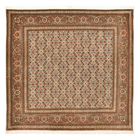 Alfombra Persa - Tabriz - Real cuadrado  - 200 x 199 cm - beige oscuro