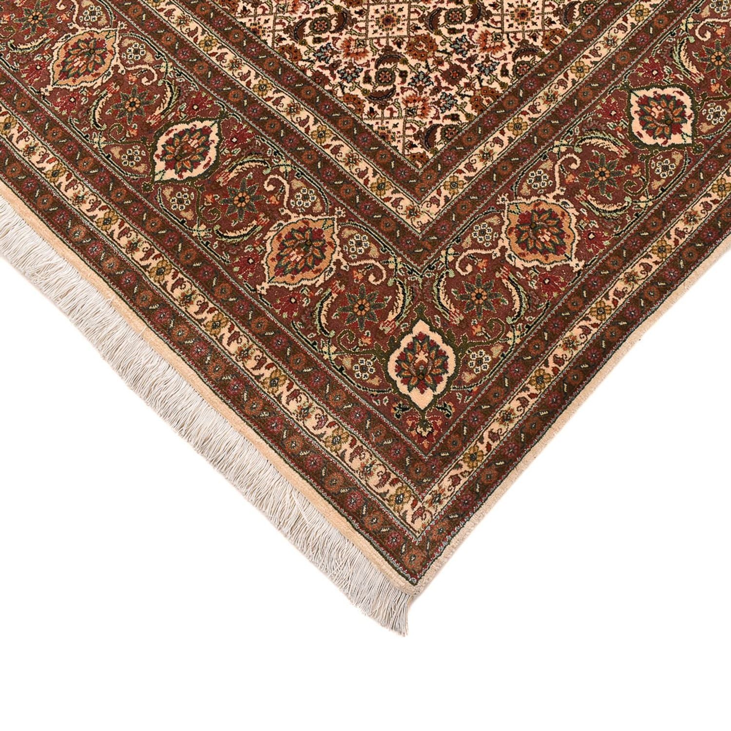Alfombra Persa - Tabriz - Real cuadrado  - 200 x 199 cm - beige oscuro