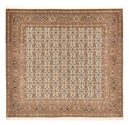 Alfombra Persa - Tabriz - Real cuadrado  - 201 x 197 cm - beige oscuro