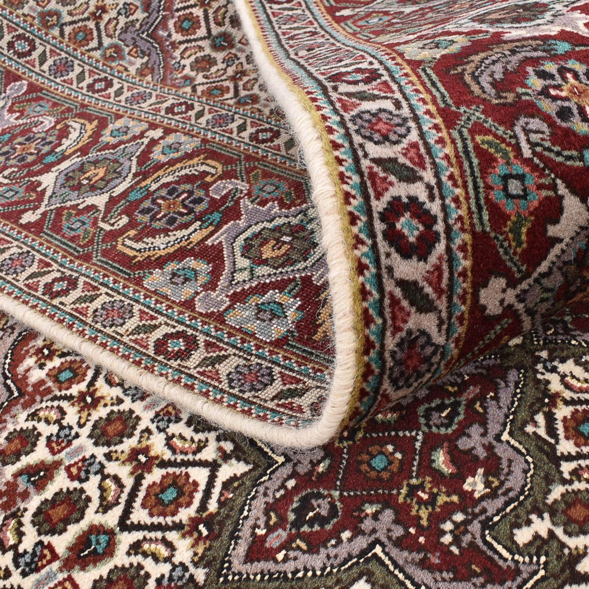 Alfombra Persa - Tabriz - Real cuadrado  - 201 x 200 cm - marrón claro