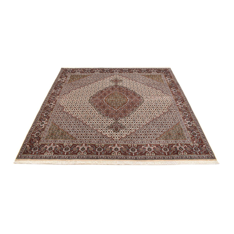 Alfombra Persa - Tabriz - Real cuadrado  - 201 x 200 cm - marrón claro