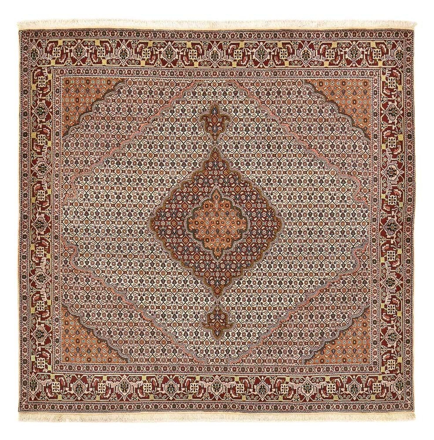 Alfombra Persa - Tabriz - Real cuadrado  - 202 x 198 cm - marrón claro
