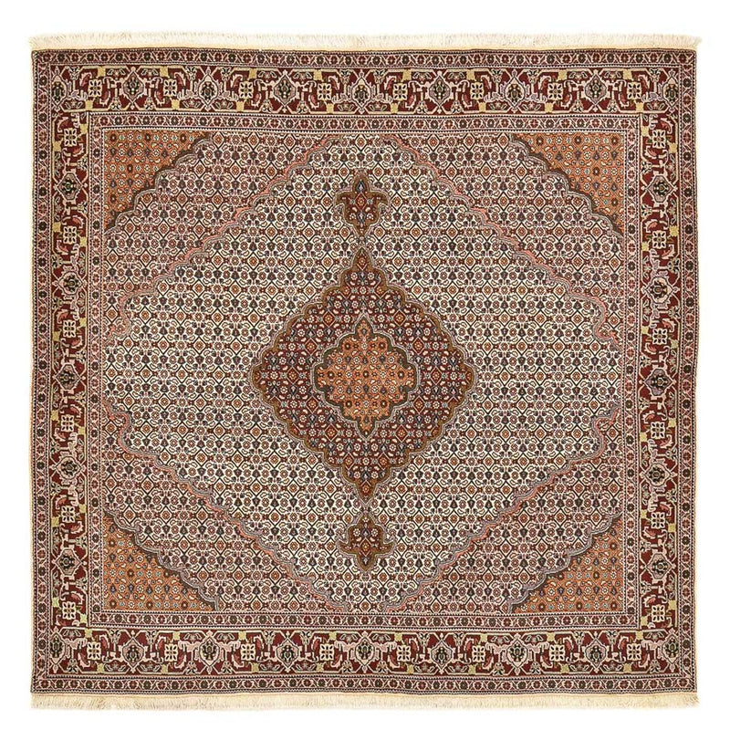 Alfombra Persa - Tabriz - Real cuadrado  - 202 x 198 cm - marrón claro
