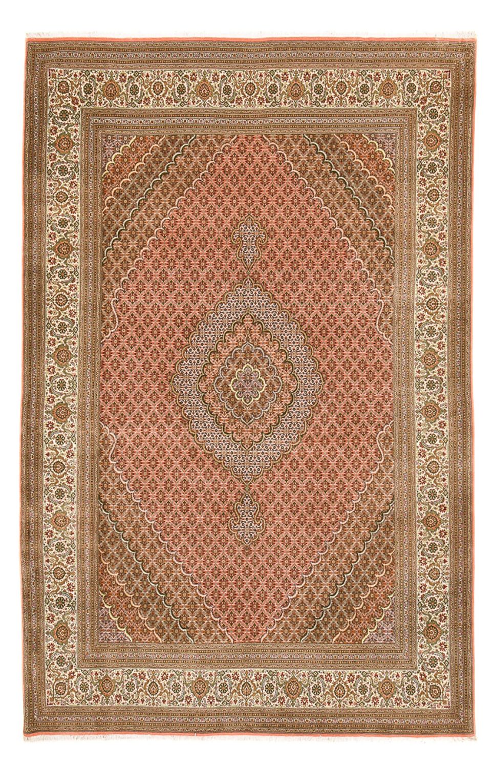 Alfombra Persa - Tabriz - Real - 390 x 250 cm - rojo claro