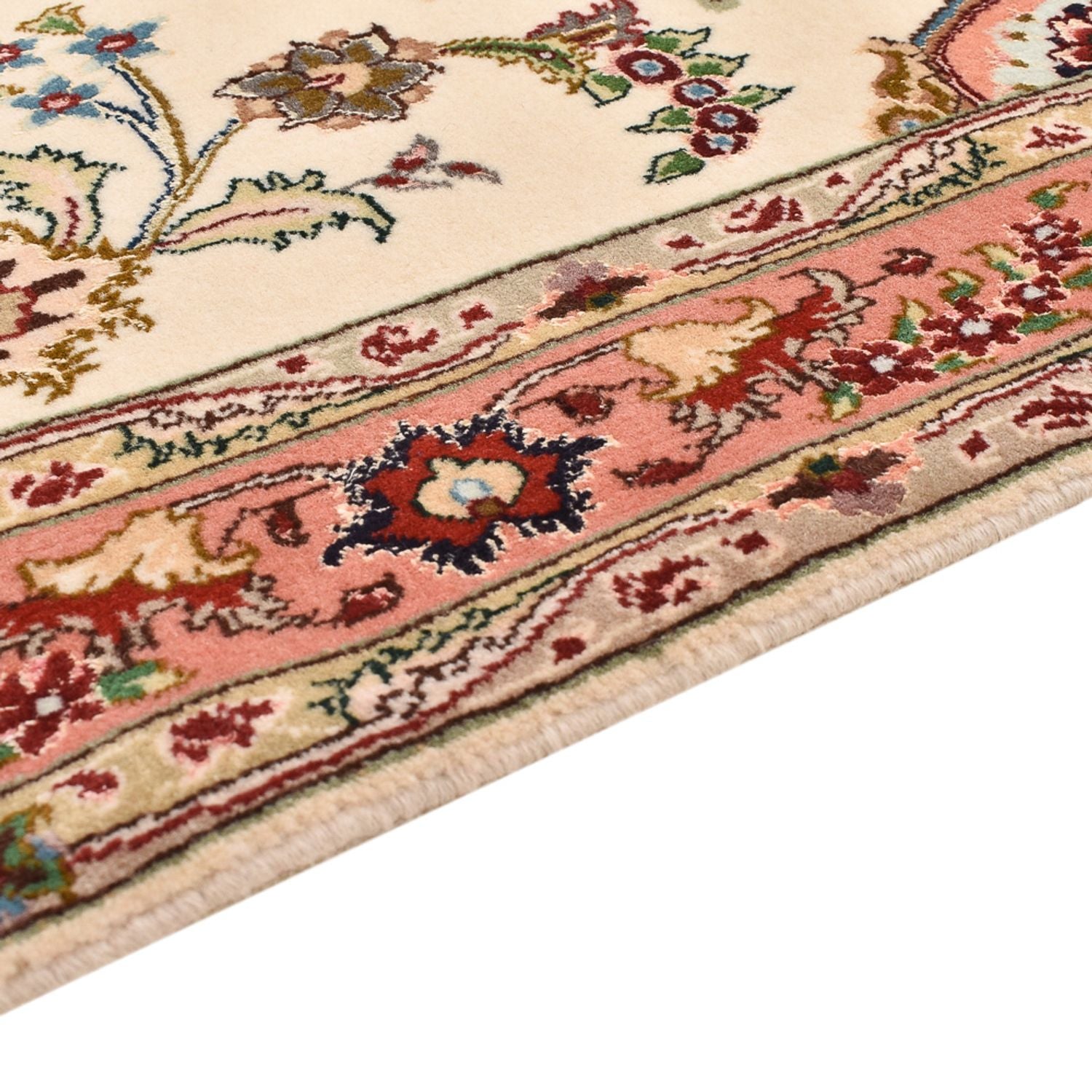 Alfombra de pasillo Alfombra Persa - Tabriz - Real - 203 x 81 cm - crema