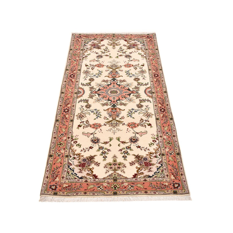 Alfombra de pasillo Alfombra Persa - Tabriz - Real - 203 x 81 cm - crema