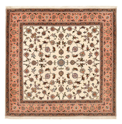 Alfombra Persa - Tabriz - Real cuadrado  - 210 x 204 cm - beige claro