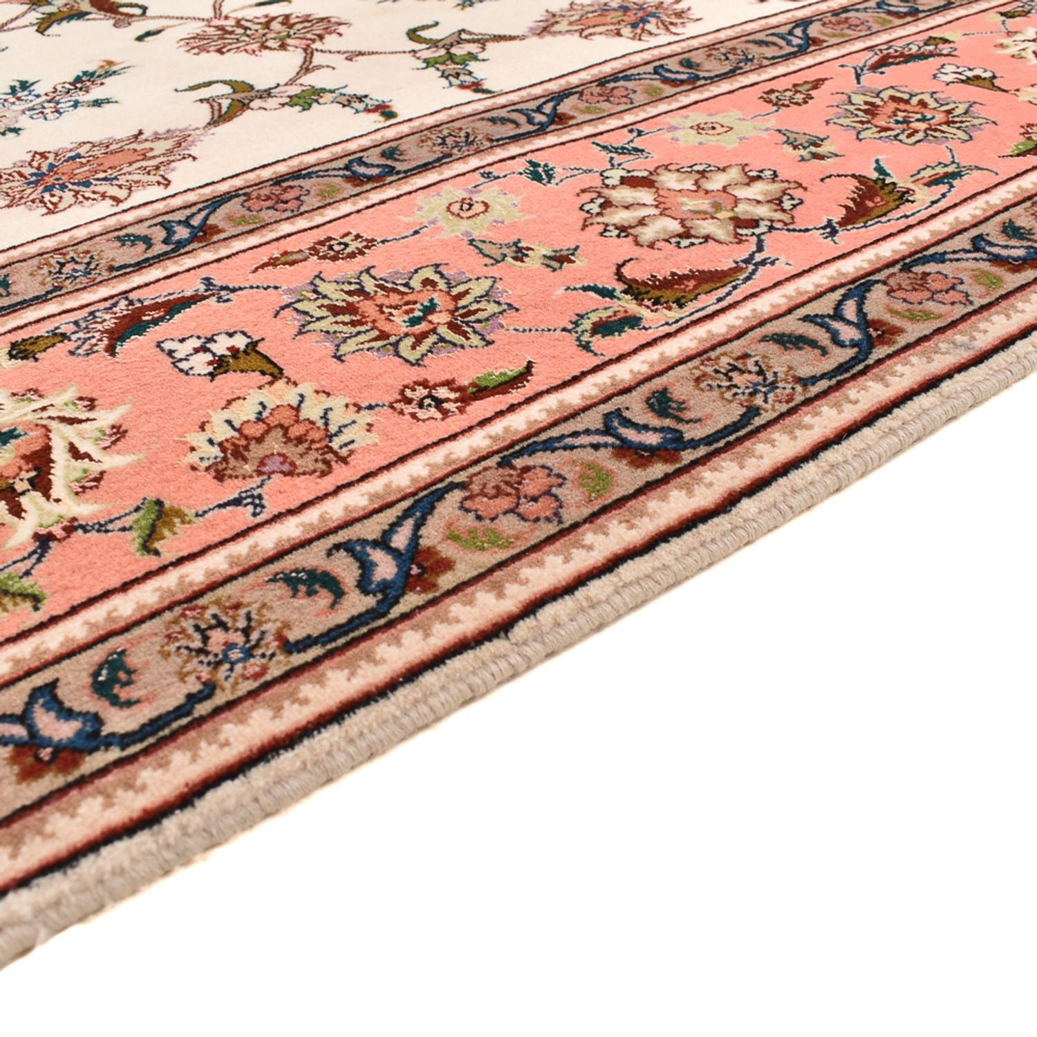 Alfombra Persa - Tabriz - Real cuadrado  - 210 x 204 cm - beige claro
