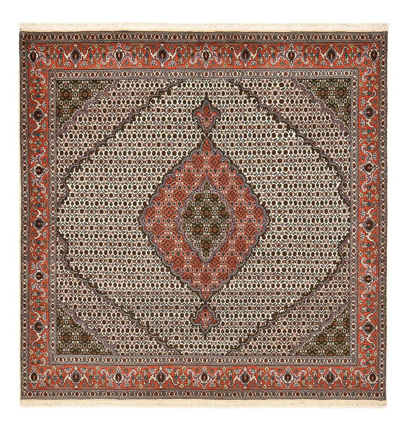 Alfombra Persa - Tabriz - Real cuadrado  - 212 x 201 cm - marrón claro