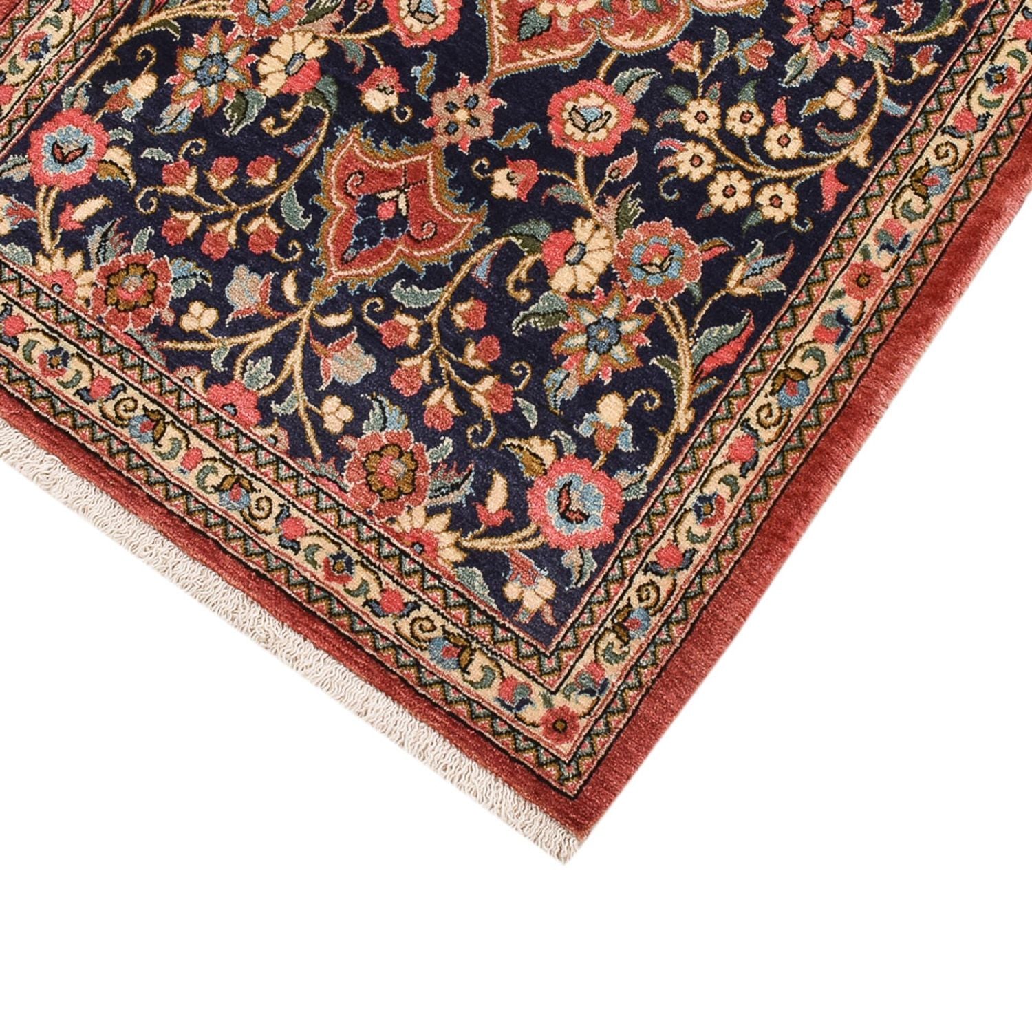 Alfombra de pasillo Alfombra persa - Ghom - 224 x 62 cm - multicolor