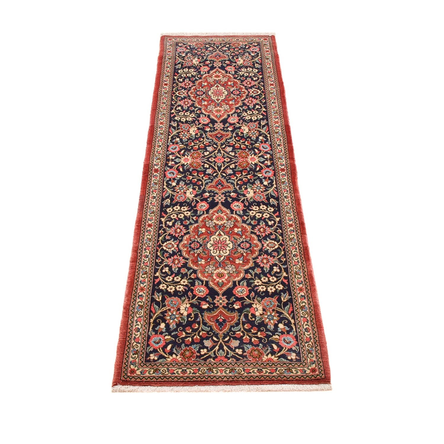 Alfombra de pasillo Alfombra persa - Ghom - 224 x 62 cm - multicolor