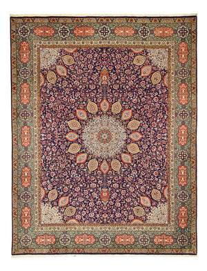 Alfombra Persa - Tabriz - Real - 389 x 305 cm - púrpura