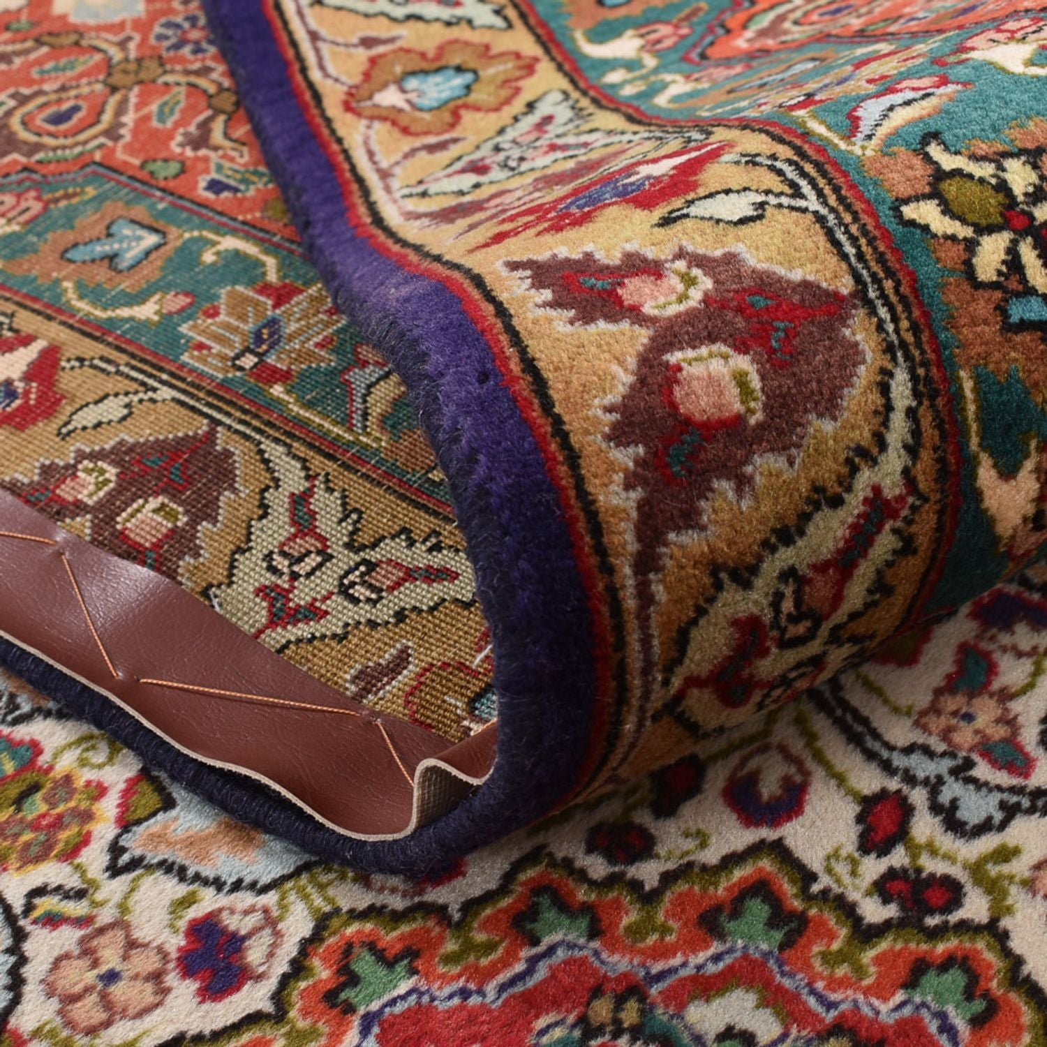 Alfombra Persa - Tabriz - Real - 389 x 305 cm - púrpura