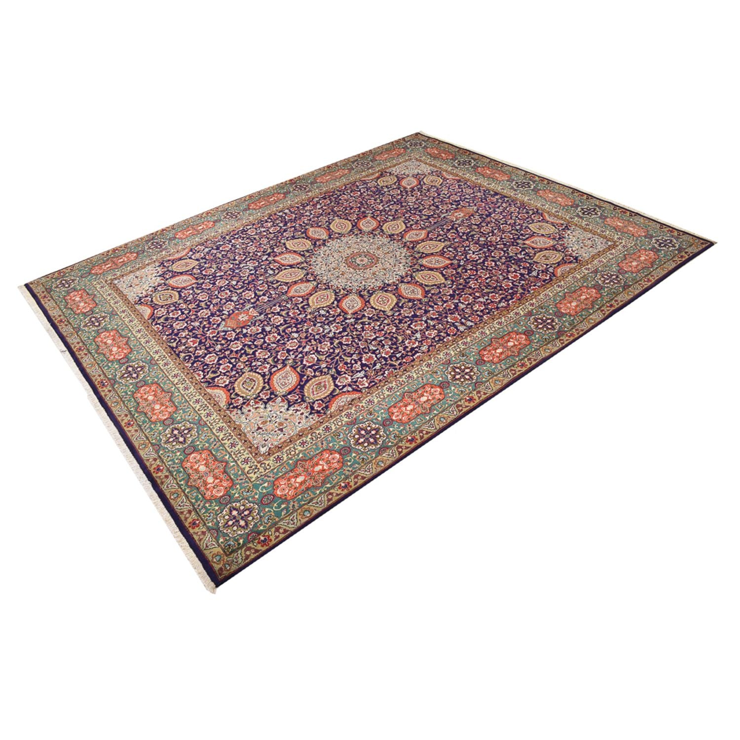 Alfombra Persa - Tabriz - Real - 389 x 305 cm - púrpura