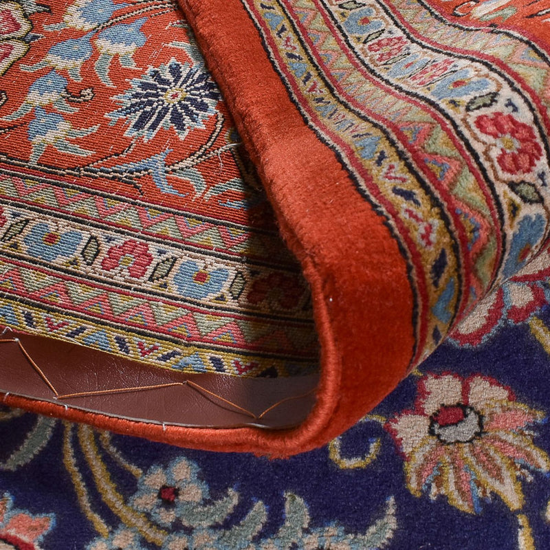 Alfombra persa - Ghom - 345 x 250 cm - azul oscuro