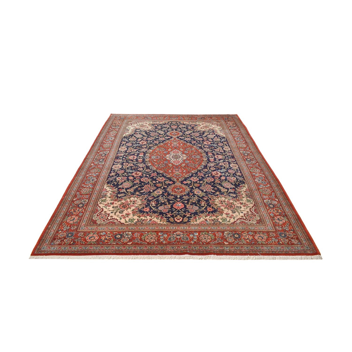 Alfombra persa - Ghom - 345 x 250 cm - azul oscuro