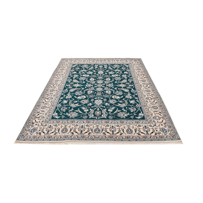 Alfombra Persa - Nain - Real - 254 x 198 cm - verde oscuro