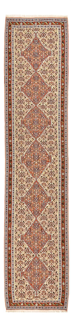 Alfombra de pasillo Alfombra Kelim - Oriental - 393 x 87 cm - beige