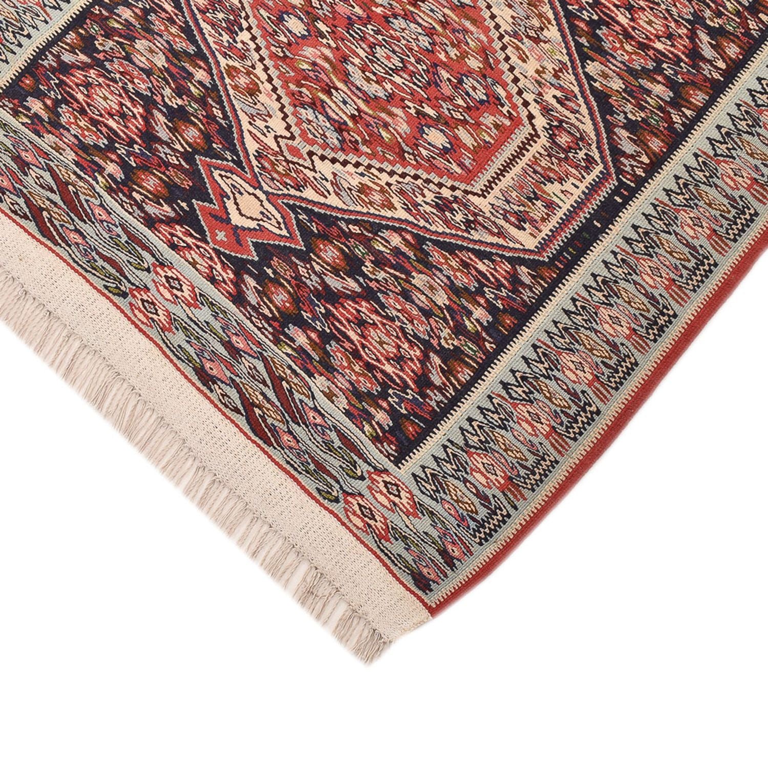 Alfombra de pasillo Alfombra Kelim - Oriental - 395 x 85 cm - beige oscuro