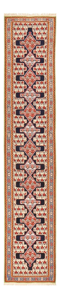 Alfombra de pasillo Alfombra Kelim - Oriental - 415 x 85 cm - azul oscuro