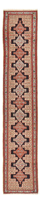 Alfombra de pasillo Alfombra Kelim - Oriental - 395 x 87 cm - azul oscuro