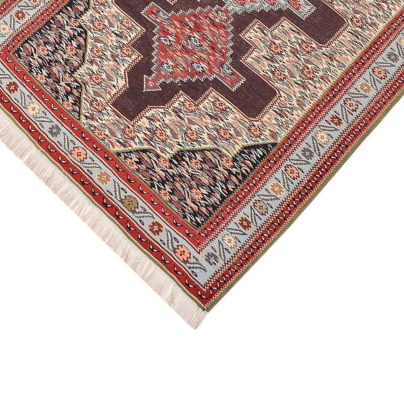 Alfombra de pasillo Alfombra Kelim - Oriental - 495 x 85 cm - azul oscuro