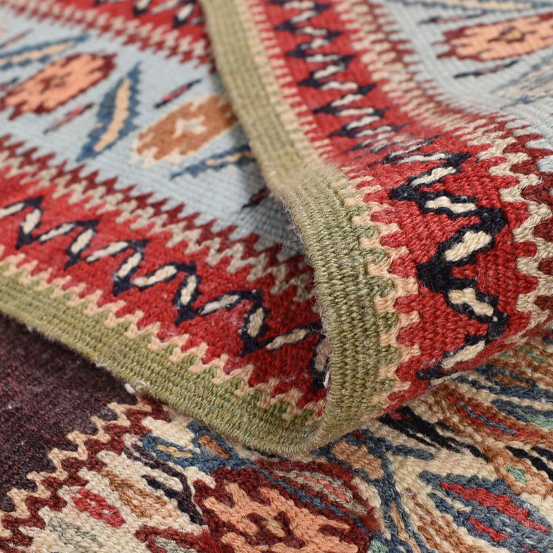 Alfombra de pasillo Alfombra Kelim - Oriental - 495 x 85 cm - azul oscuro