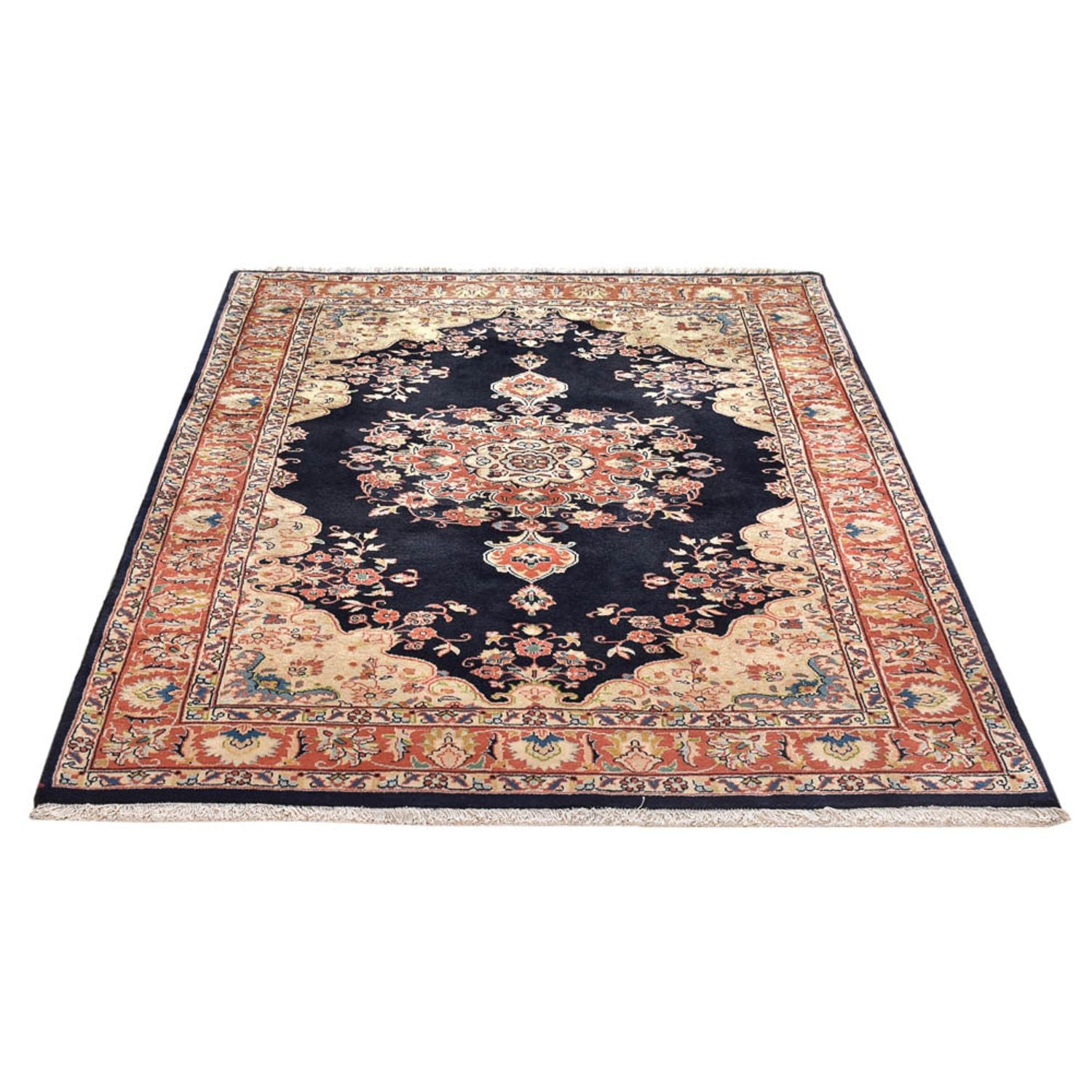 Alfombra persa - Clásica - 208 x 138 cm - azul oscuro