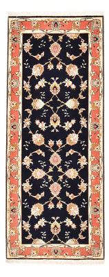 Alfombra de pasillo Alfombra Persa - Tabriz - Real - 189 x 74 cm - azul oscuro