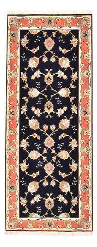 Alfombra de pasillo Alfombra Persa - Tabriz - Real - 189 x 74 cm - azul oscuro