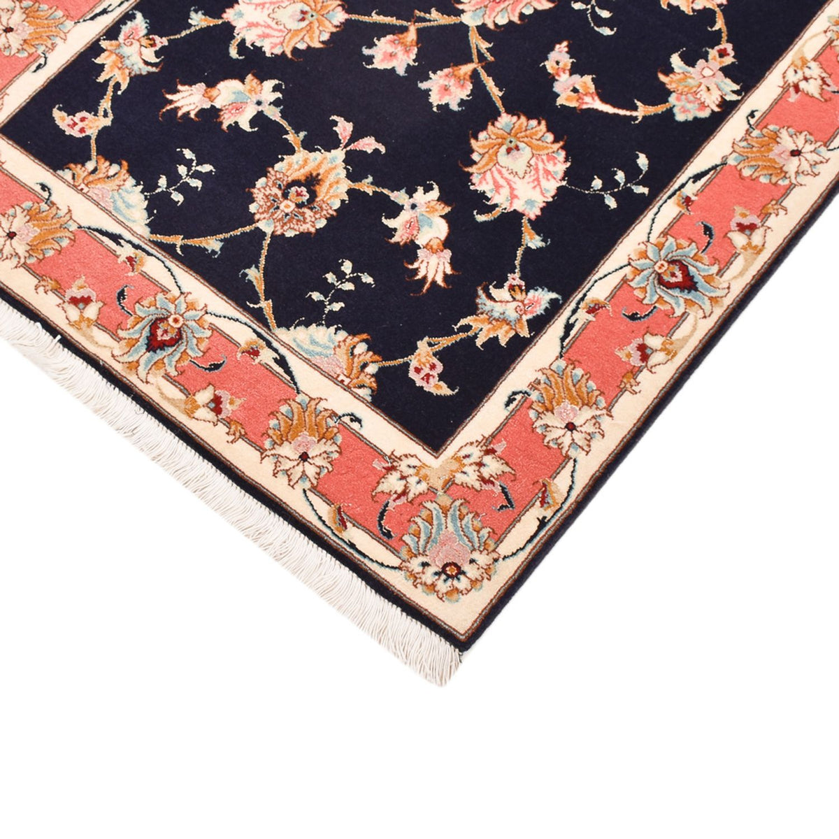 Alfombra de pasillo Alfombra Persa - Tabriz - Real - 189 x 74 cm - azul oscuro