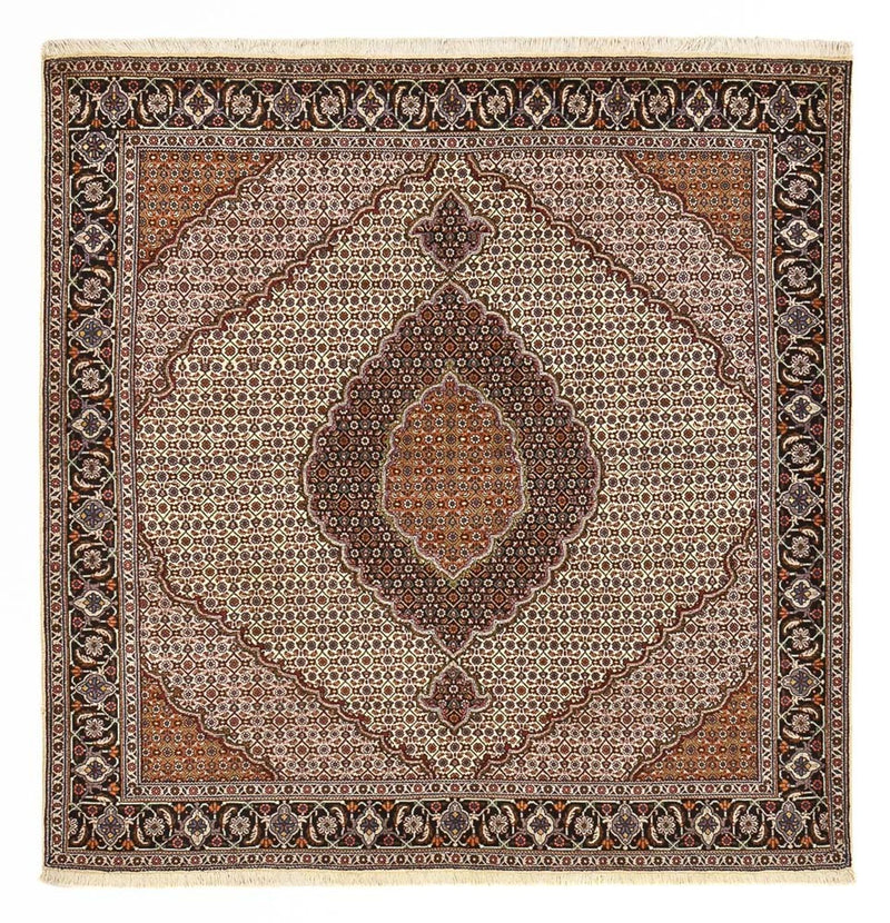 Alfombra Persa - Tabriz - Real cuadrado  - 210 x 200 cm - marrón claro