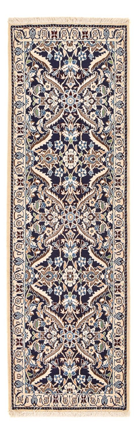 Alfombra de pasillo Alfombra Persa - Nain - Real - 194 x 59 cm - azul