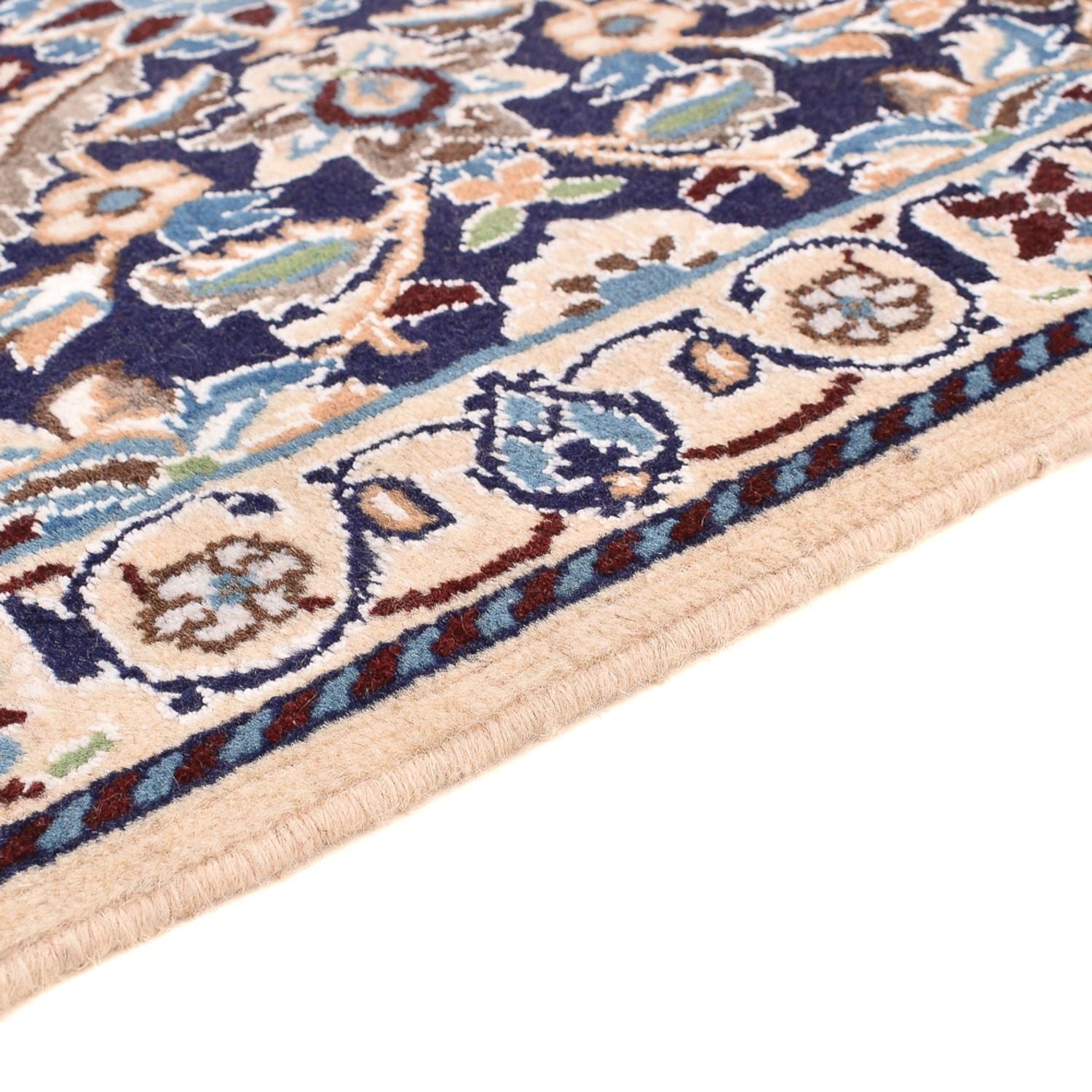 Alfombra de pasillo Alfombra Persa - Nain - Real - 194 x 59 cm - azul