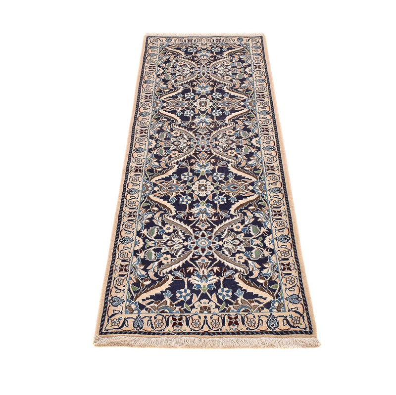 Alfombra de pasillo Alfombra Persa - Nain - Real - 194 x 59 cm - azul