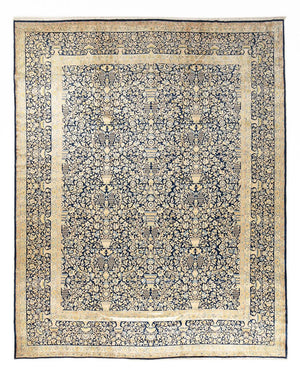 Alfombra persa - Real - 475 x 368 cm - verde oliva