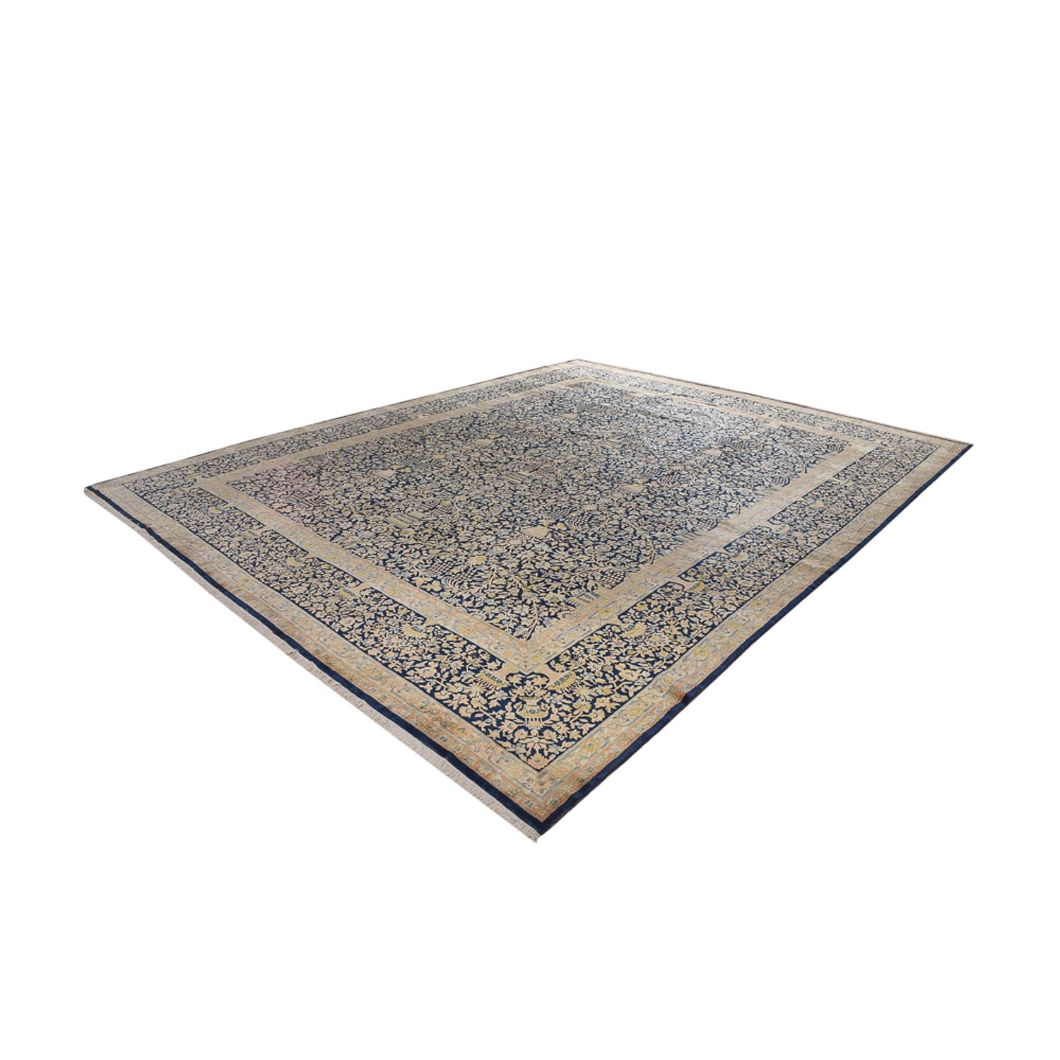 Alfombra persa - Real - 475 x 368 cm - verde oliva