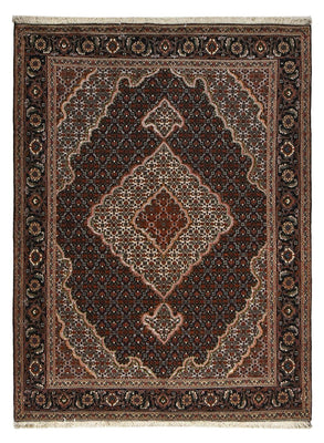 Alfombra Persa - Tabriz - Real - 202 x 153 cm - marrón oscuro