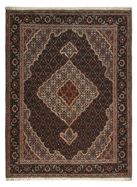 Alfombra Persa - Tabriz - Real - 202 x 153 cm - marrón oscuro