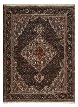 Alfombra Persa - Tabriz - Real - 202 x 153 cm - marrón oscuro