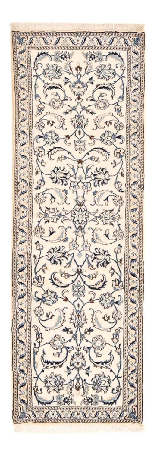 Alfombra de pasillo Alfombra Persa - Nain - Real - 187 x 57 cm - crema