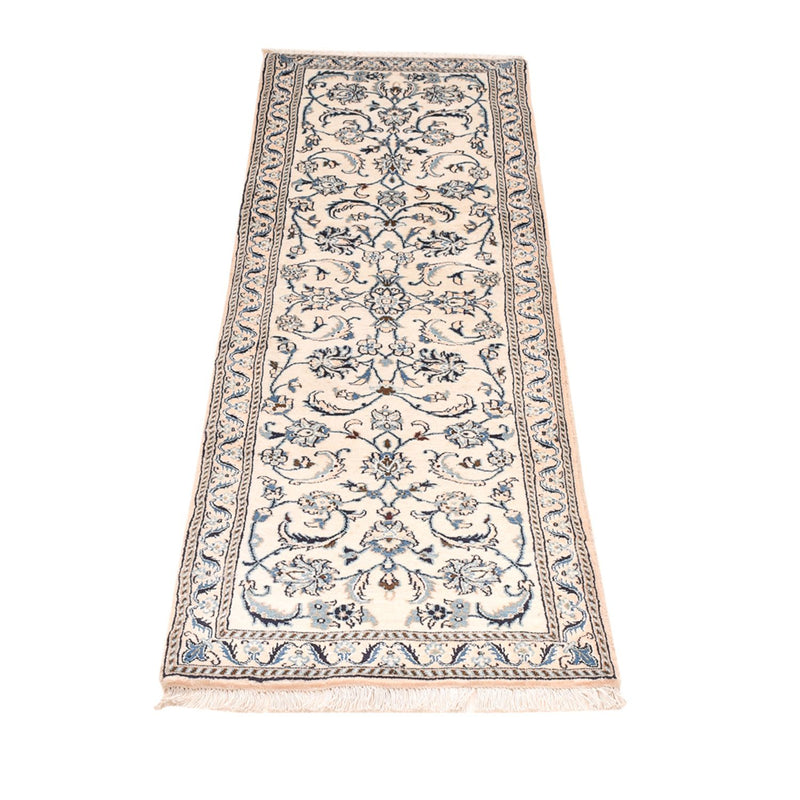 Alfombra de pasillo Alfombra Persa - Nain - Real - 187 x 57 cm - crema