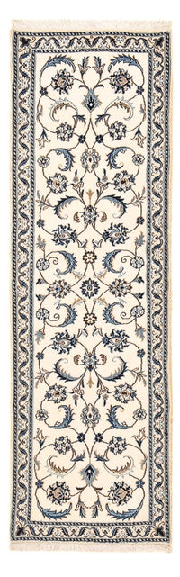 Alfombra de pasillo Alfombra Persa - Nain - Real - 194 x 61 cm - crema