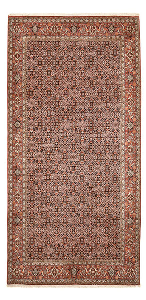 Alfombra de pasillo Alfombra persa - Bidjar - 392 x 199 cm - óxido