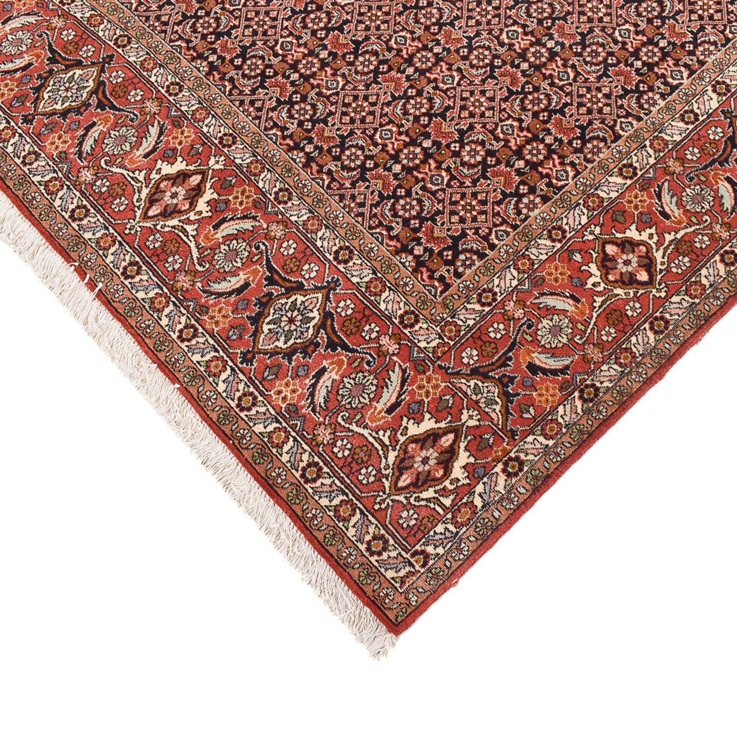 Alfombra de pasillo Alfombra persa - Bidjar - 392 x 199 cm - óxido