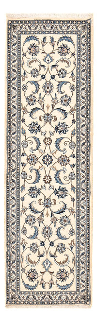 Alfombra de pasillo Alfombra Persa - Nain - Real - 195 x 60 cm - crema