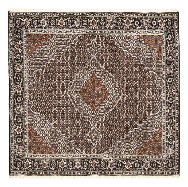Alfombra Persa - Tabriz - Real cuadrado  - 200 x 200 cm - marrón