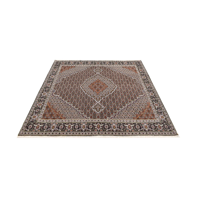 Alfombra Persa - Tabriz - Real cuadrado  - 200 x 200 cm - marrón