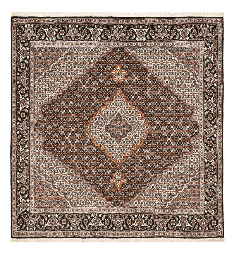Alfombra Persa - Tabriz - Real cuadrado  - 207 x 200 cm - marrón